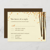 Waldbaumen Hochzeitskarten für RSVP - Orange - (Vorne/Hinten)