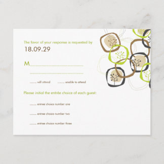 Waldbaumen & Rings Wedding (R) UAWG Reply Card RSVP Karte