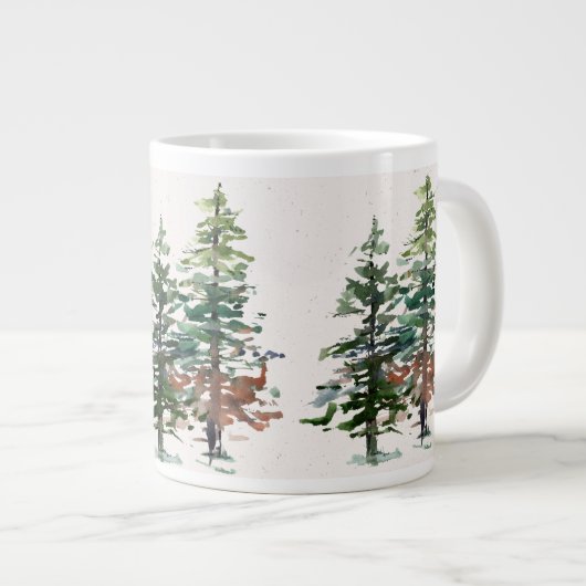 Waldbaumen von Evergreen Jumbo-Tasse (Vorderseite Rechts)