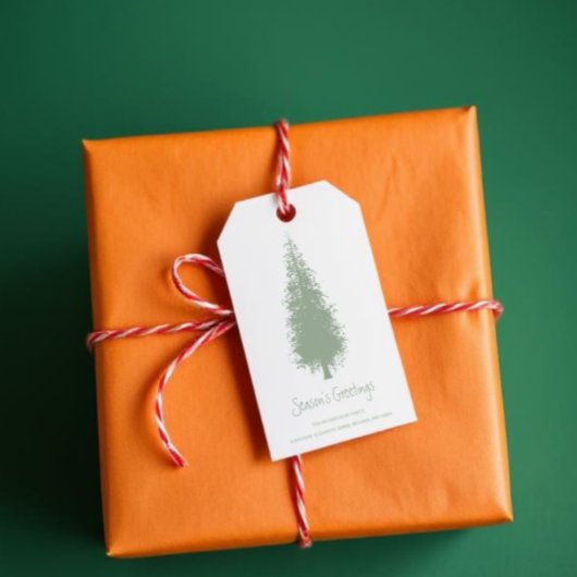 Waldbaumen Weihnachten Geschenkanhänger