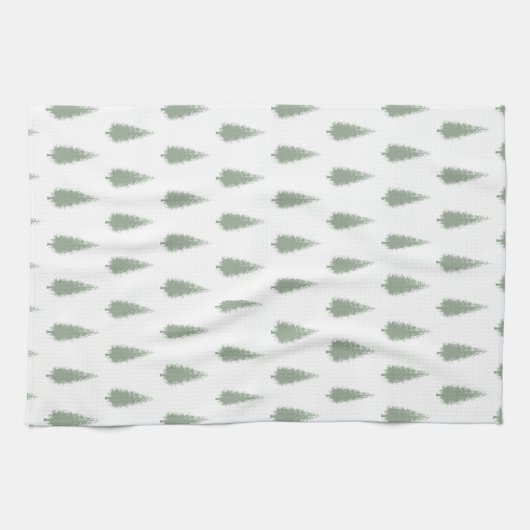 Waldbaumen Weihnachten Geschirrtuch (Horizontal)