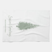 Waldbaumen Weihnachten Geschirrtuch (Horizontal)