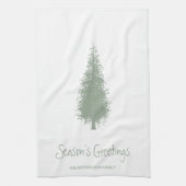 Waldbaumen Weihnachten Geschirrtuch (Vertikal)