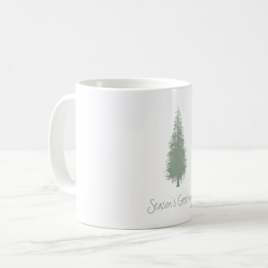 Waldbaumen Weihnachten Kaffeetasse (Vorderseite Links)