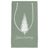 Waldbaumen Weihnachten Kleine Geschenktüte (Vorderseite)