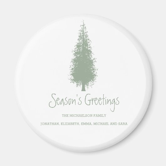 Waldbaumen Weihnachten Magnet (Vorne)