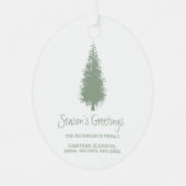 Waldbaumen Weihnachten Ornament Aus Metall (Vorderseite)