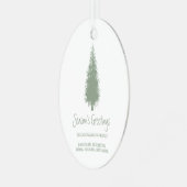 Waldbaumen Weihnachten Ornament Aus Metall (Vorderseite links)