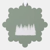 Waldbaumen Weihnachten Ornament Karte (Rückseite)