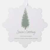 Waldbaumen Weihnachten Ornament Karte (Vorderseite)