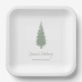 Waldbaumen Weihnachten Pappteller (Vorderseite)