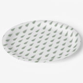 Waldbaumen Weihnachten Pappteller (Schrägansicht)