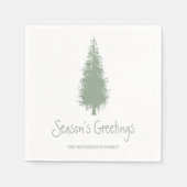 Waldbaumen Weihnachten Serviette (Vorderseite)