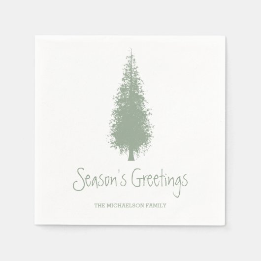 Waldbaumen Weihnachten Serviette (Vorderseite)