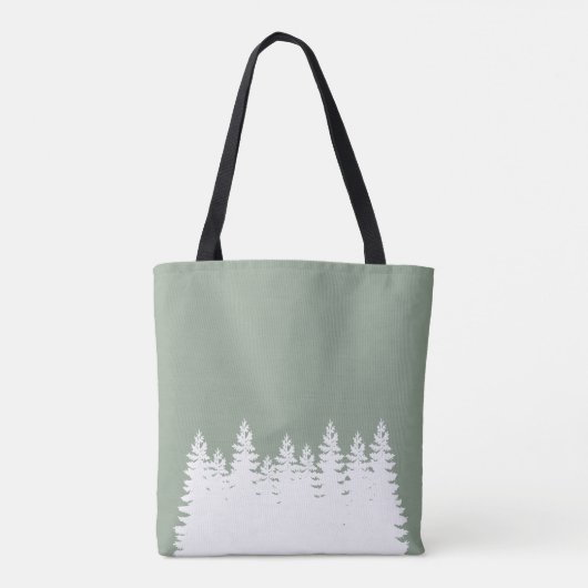 Waldbaumen Weihnachten Tasche (Rückseite)