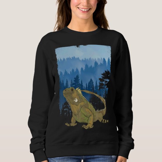 Waldbaumen Wildlife Lizard Reptile Exotic Iguan Sweatshirt (Vorderseite)