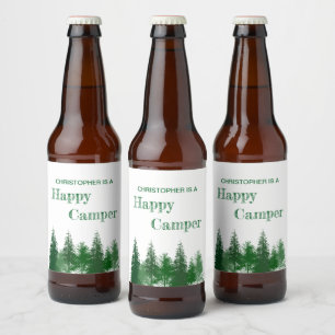 Waldbaumen zum Geburtstag Bierflaschenetikett
