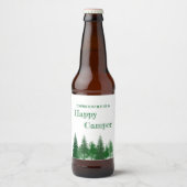 Waldbaumen zum Geburtstag Bierflaschenetikett (Vorderseite)