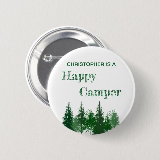 Waldbaumen zum Geburtstag Button (Vorne & Hinten)