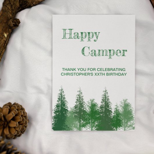 Waldbaumen zum Geburtstag Dankeskarte
