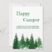 Waldbaumen zum Geburtstag Dankeskarte (Vorderseite)