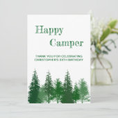 Waldbaumen zum Geburtstag Dankeskarte (Stehend Vorderseite)