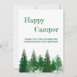 Waldbaumen zum Geburtstag Dankeskarte