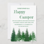 Waldbaumen zum Geburtstag Einladung (Vorderseite)