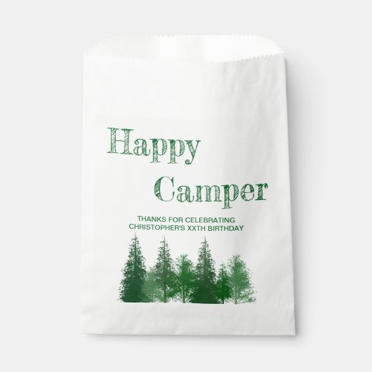 Waldbaumen zum Geburtstag Geschenktütchen (Vorderseite)