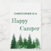 Waldbaumen zum Geburtstag Lebensmitteletikett (Einzelnes Label)