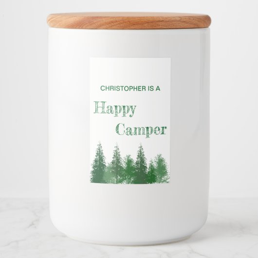 Waldbaumen zum Geburtstag Lebensmitteletikett (Vorderseite)