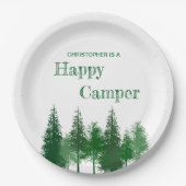 Waldbaumen zum Geburtstag Pappteller (Vorderseite)