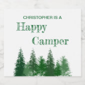 Waldbaumen zum Geburtstag Schaumweinetikett (Einzelnes Label)