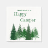 Waldbaumen zum Geburtstag Serviette (Vorderseite)