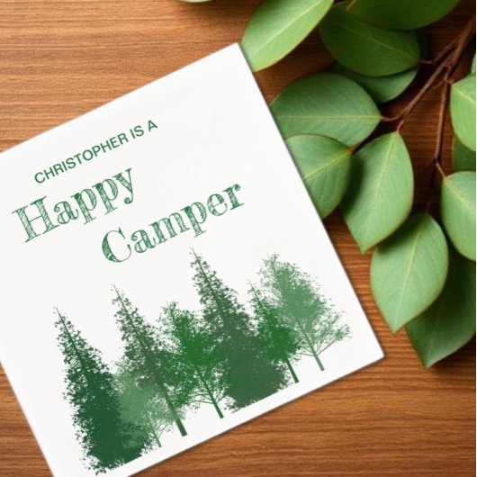 Waldbaumen zum Geburtstag Serviette