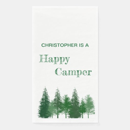 Waldbaumen zum Geburtstag Serviette (Vorderseite)