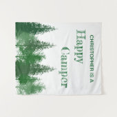 Waldbaumen zum Geburtstag Wandteppich (Vorderseite (Horizontal))