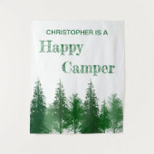 Waldbaumen zum Geburtstag Wandteppich (Vorderseite)