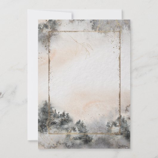 Waldbaumhochzeit Einladung (Rückseite)