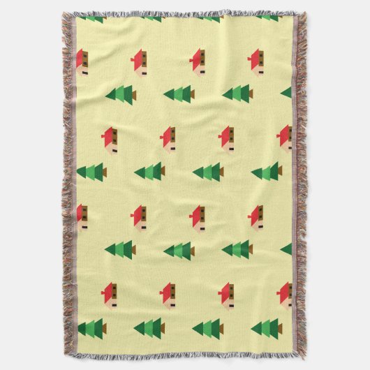 Waldbaummuster - Gemütliches Naturdesign Decke (Vorderseite Vertikal)