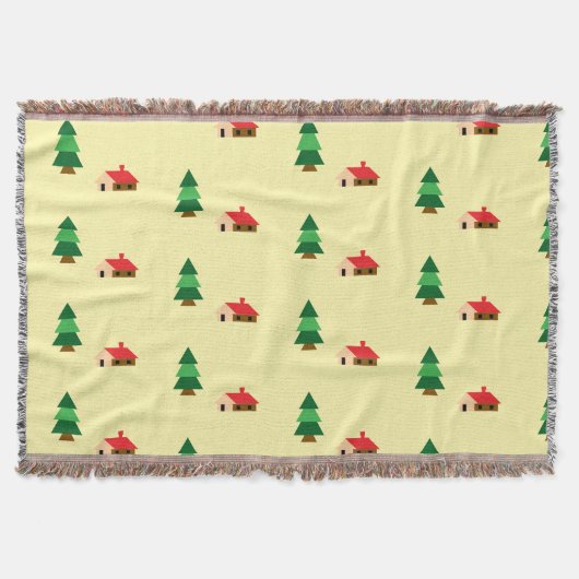 Waldbaummuster - Gemütliches Naturdesign Decke (Vorderseite)