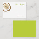 Waldbaumring Moderne Herbsthochzeit Platzkarte (Vorne/Hinten)