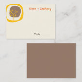 Waldbaumring Moderne Herbsthochzeit Platzkarte (Vorne/Hinten)