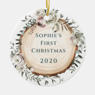 Waldbaumrute mit Blume Baby's First Keramik Ornament