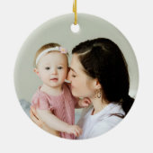 Waldbaumrute mit Blume | Baby's First Keramik Ornament (Hinten)