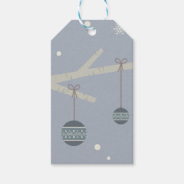 Waldbaumspatvögel im Winter Cartoon Geschenkanhänger