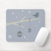Waldbaumspatvögel im Winter Cartoon Mousepad (Mit Mouse)