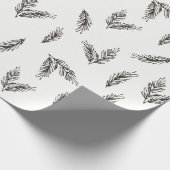Waldbaumsprig Winterwrapping Paper Geschenkpapier (Ecke)