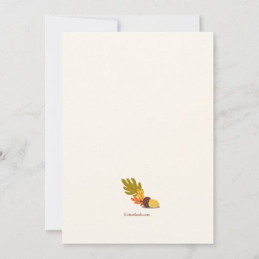 Waldbaumstumpf zum Geburtstag Einladung (Rückseite)