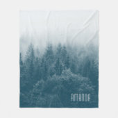 Waldbaumtops Naturdruckerei Fleecedecke (Vorderseite)